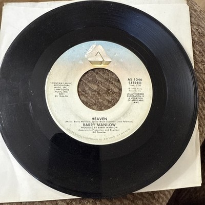 45 RPM Record - Barry Manilow - Heaven / Some Kind Of Friend on Arista