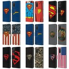 OFFICIËLE SUPERMAN DC COMICS LOGO'S LEDEREN BOOK COVER VOOR SAMSUNG TELEFOONS 1