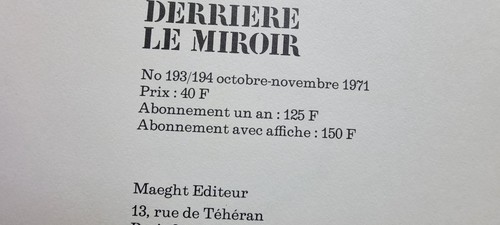 1971 Derriere Le Miroir Galerie Maeght Art Magazine 193-194 Joan Miro - Picture 4 of 24