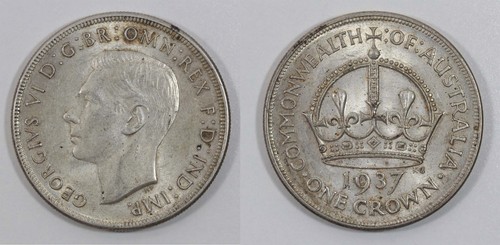 ‘THE HOARD’ GOOD AUSTRALIAN 1937 SILVER CROWN - Picture 2 of 8