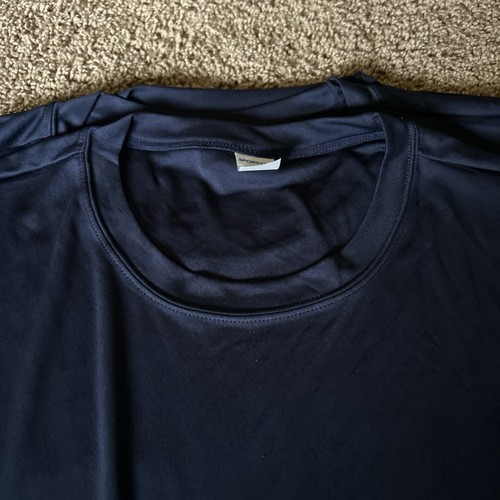 LOT OF 3- Sport-Tek ST350LS Mens Long Sleeve Dri-Fit Wicking Shirts- Navy - 2XL - Picture 8 of 11