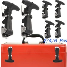 2-6X T-Handle Rubber Flexible Draw Latch Elastic Shock Absorption Toolbox Buckle
