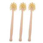  3 Pcs Toilet Bowl Brush Long Handle Deep Cleaning Scrubber Household