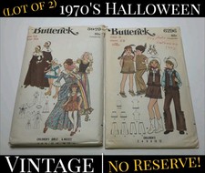   VINTAGE  Lot Of 2 RARE Butterick 5979  6296 Halloween Costume Sewing Patterns