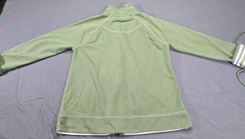 Ann Kline Sports Damen Full Zip Sweatshirt oliv/weiß gestreift Größe - Bild 14 von 17