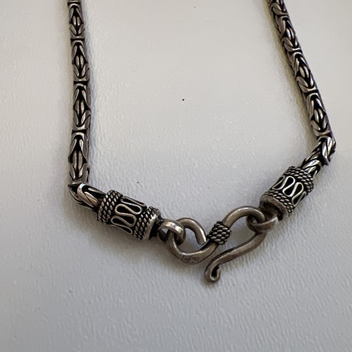 Cadena bizantina de plata de ley de 22" - Imagen 10 de 17