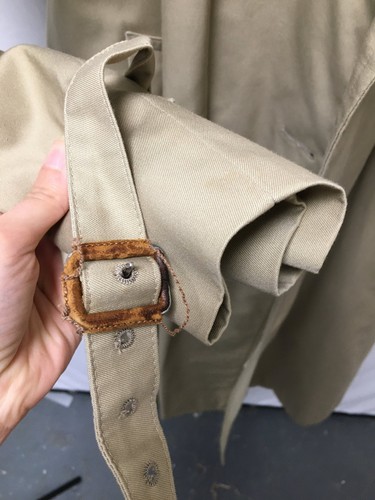 Burberry Trench Coat Double Breasted Mac Beige Vintage Check Lining Size 52 Long - Bild 14 von 19