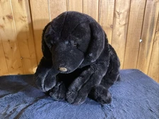 Vtg Life Size Plush Black Labrador Retriever Lab Dog Animal Alley Toys R Us 33”
