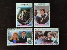 E1036 - St. Vincent Grenadinen Bequia - 1986 - Mi 191 / 194 - Hochzeit - MNH