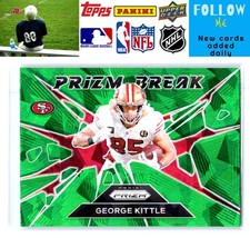 2024 Panini Prizm #2 George Kittle Prizm Break Green Ice Prizm