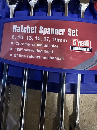 Faithful 6 Piece Automotive Ratchet Spanner Set X 2 - Picture 4 of 6