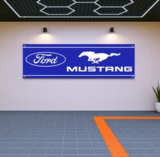 Decoration Ford Mustang Flag Banner – 71x24 Garage or Outdoor Wall Tapestry