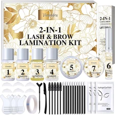 Lash Lift Kit and Brow Lamination Kit 2-IN-1, Professional Eyelash Lift & Eyebro