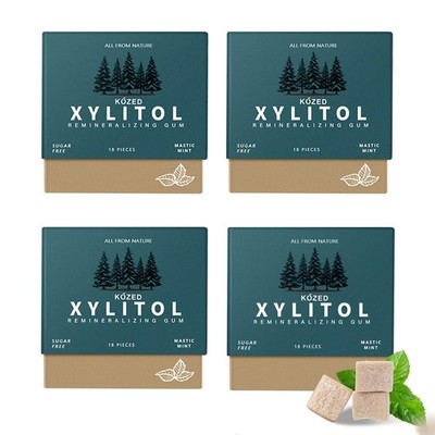Remineralizing Gum, Mastic Mint, Sugar Free with Xylitol and Hydroxyapatite, ...