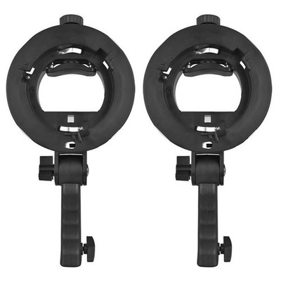 2X Type Bracket Bowens Mount für Flash Light Speedlite Snoot Softbox V850II9357