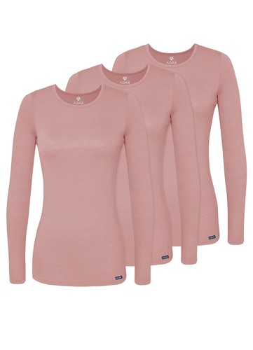 Adar Underscrubs for Women 3 Pack - Long Sleeve Underscrub Comfort Tee - Picture 57 of 217