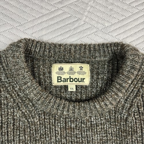 Barbour Wool Jumper – Tyne Style Light Green, Size XXL - Picture 2 of 12