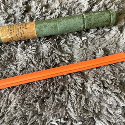 Vintage 13” Orange Architects Flexicurve Drawing Tool In Original Tube - Picture 6 of 14
