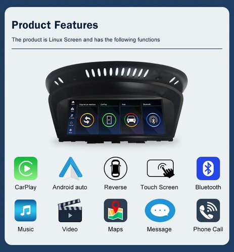 CarPlay Android Auto TouchScreen Wireless For BMW 5 Series E60 E61 E62 CCC/CIC - Bild 11 von 26