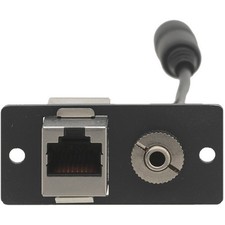 Kramer Electronics WA-45 3.5mm Stereo Audio & RJ-45 Wall Plate Insert, Single Sl