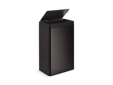 KOHLER 13-Gallon Touchless Black Stainless Steel Trash Can, Hands-Free Motion