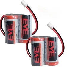 2X CR123A Pack 3.0V 1500mAh Non-rechargeable Li-ion Battery with White Plug