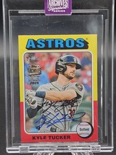 2025 Topps Archives Signature Series /5 Kyle Tucker Mini SSP Cubs On Card Auto