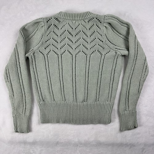 Madewell Strickpullover Damen Gr. M Sommerstich offen grün " - Bild 3 von 6