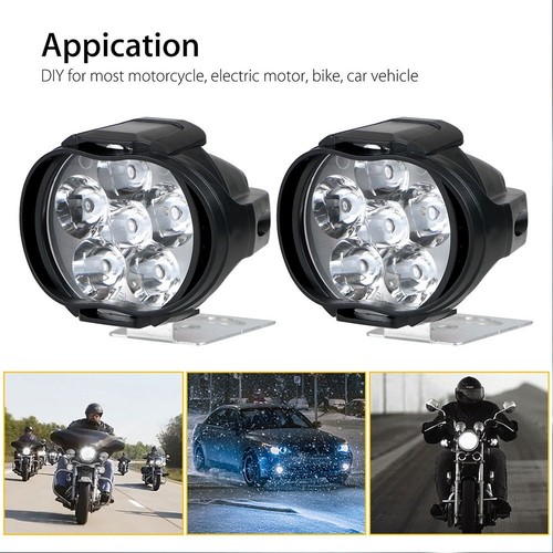 2pcs Car Motorcycle Headlight Spot Fog Lights 6 LED Waterproof Work-Lamp 12V ATV - Picture 6 of 12