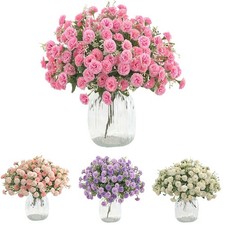 Small Carnation Artificial Flower Bulk Fake Stem Silk Home Decoration