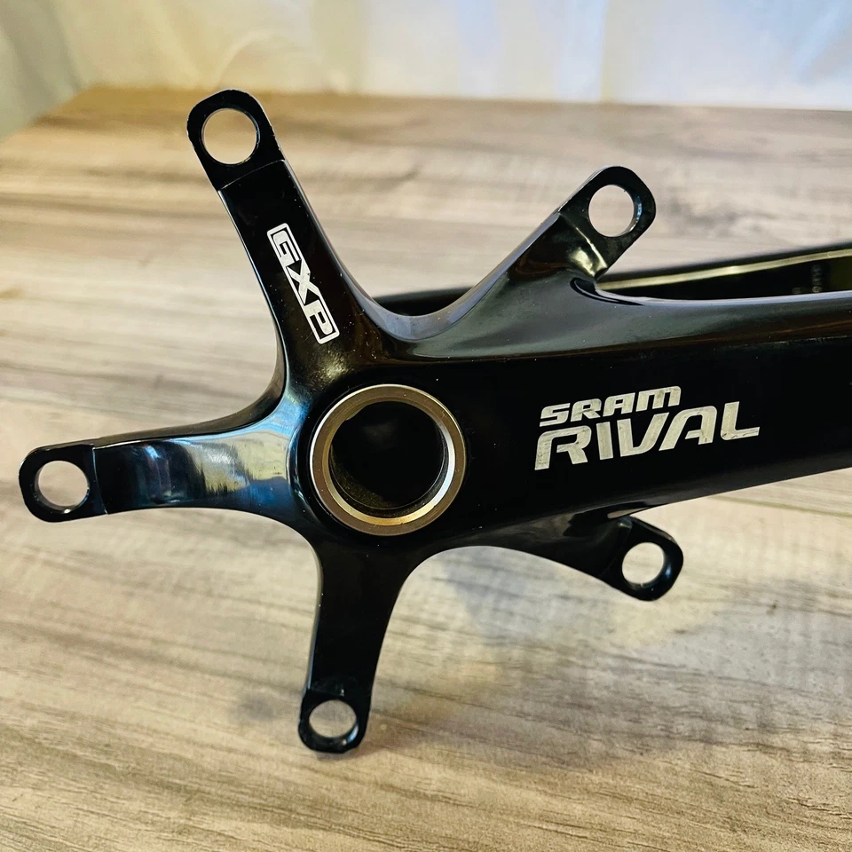 Braccetti pedivella SRAM Rival OCT GXP 180 doppio 130BCD senza corone nero MIGLIA BASSE - Immagine 2 di 4