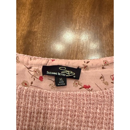 Suzanne Betro Damen Dusty Pink Chenille Langarm Pullover Bluse X: - Bild 4 von 7