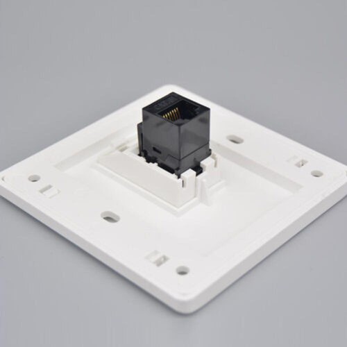 TWO-Port Wall Socket Plate Network Ethernet LAN CAT6 Outlet Panel Faceplate RJ45 - Afbeelding 4 van 8