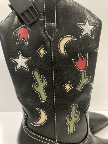 Cowgirl Stiefel schwarz (Größe 7) Damen Western Neuheit Schuhe Reißverschluss, 🌵neu - Bild 6 von 24