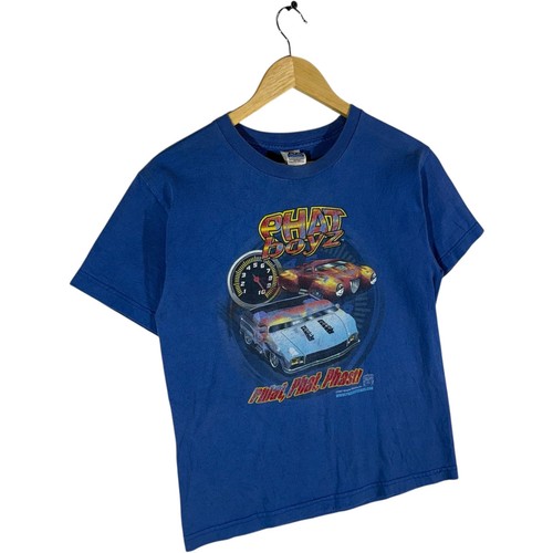 Vintage Youth Phat Boys Car Tee Blue Large - Picture 4 of 9