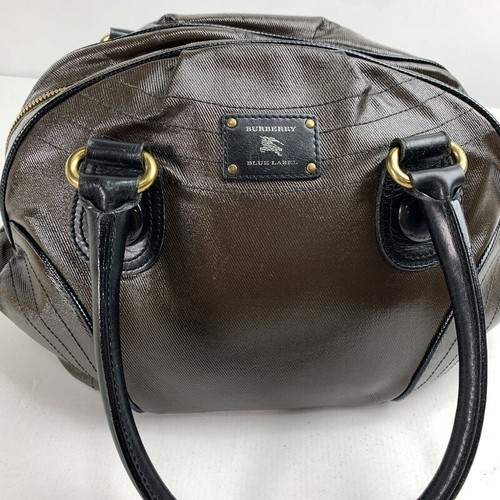 BURBERRY BLUE LABEL Hand Bag Tote Bag Nova Check Leather Brown Authentic - Picture 2 of 24