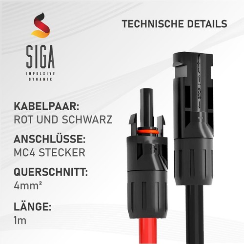 Solarkabel 6mm2 4mm2 Verlängerungskabel Solar Kabel PV 1m 3m 5m 10m MC4 Stecker - Imagen 12 de 30