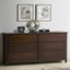 modern farmhouse double dresser wide chest of drawers bedroom solid wood cherry