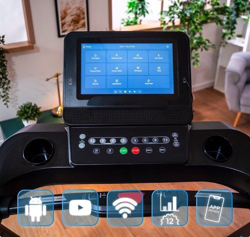 Laufband elektrisch 22 km/h TFT Display Puls 220 kg Fitnes mit 15% Steigung - Bild 7 von 13
