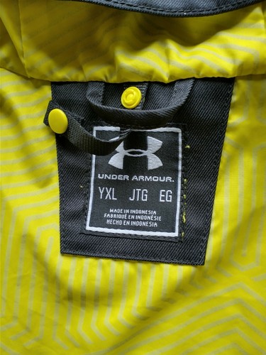 Under Armour Boy Storm Infrared Coldgear Jacket Hooded Full Zip Navy Blue YXL - Picture 9 of 12