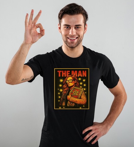 THE MAN Becky Lynch WWE T-Shirt – Women's Champion Tribute, Retro Vintage - Picture 4 of 11