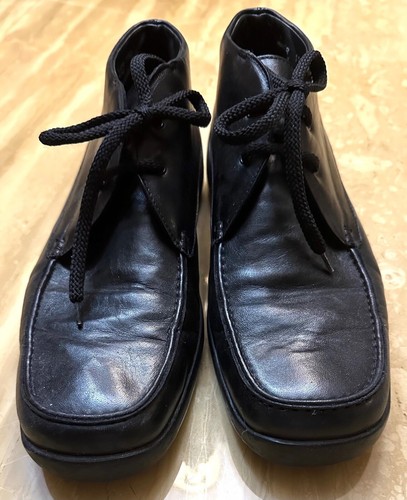 Bally's Designer VINTAGE Foler Leather Shoes Made in Italy Black 11.5