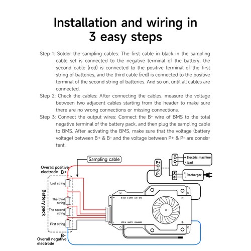 4S-16S 12V 24V 48V 60V 300A-500A Li-Ion LiFePo4 Daly Smart BMS & Bluetooth Modul - Bild 8 von 26