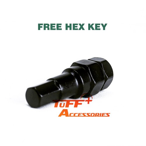 20x V-Shape Pin Drive Bolt 14x1.5 Black 28mm thread for Merc, Audi + 1 FREE Key - Picture 3 of 4