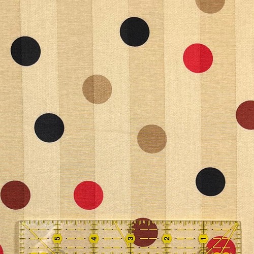 Richloom Platinum Collection Polka Dots Medium Weight Fabric Gold Striped 1 YARD - Picture 4 of 9
