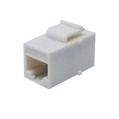Acoplador en línea Keystone Jack RJ45 hembra a hembra Cat6/Cat5e blanco - Imagen 2 de 6
