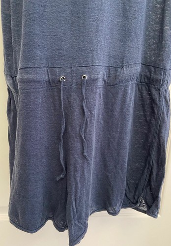 BUENA COLECCIÓN Azul Marino 100% Lino Cuello Redondo Sin Mangas Mameluco Mono S - Imagen 3 de 5