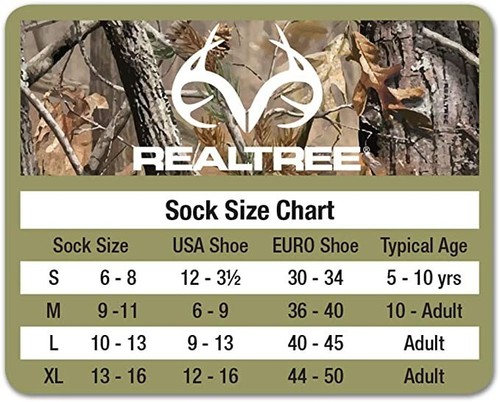 Realtree Men's 80% Merino Wool Over The Calf Boot Socks 1 Pair Pack -M -6-9 - Picture 2 of 3