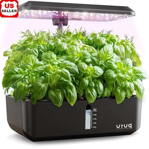 Hydroponic Indoor Garden System 12 Pods LED Grow Light Quiet Pump Plant Kit New