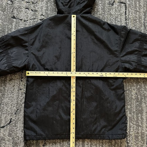 Vintage Old Navy 90’s Black Metallic Windbreaker Jacket Size S Weather Outdoor - Picture 11 of 15